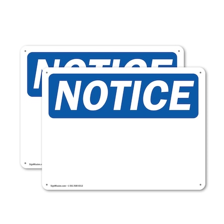 Signmission 10 in W, 7 in H, Aluminum OS-2PACK-NS-A-710-L-16275